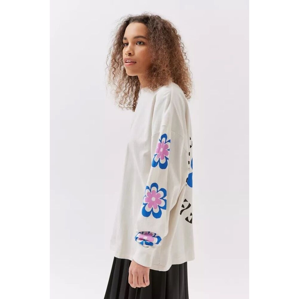UO Urban Outfitters Life Advice Oversized Long Sleeve Tee M NEW - Picture 6 of 13